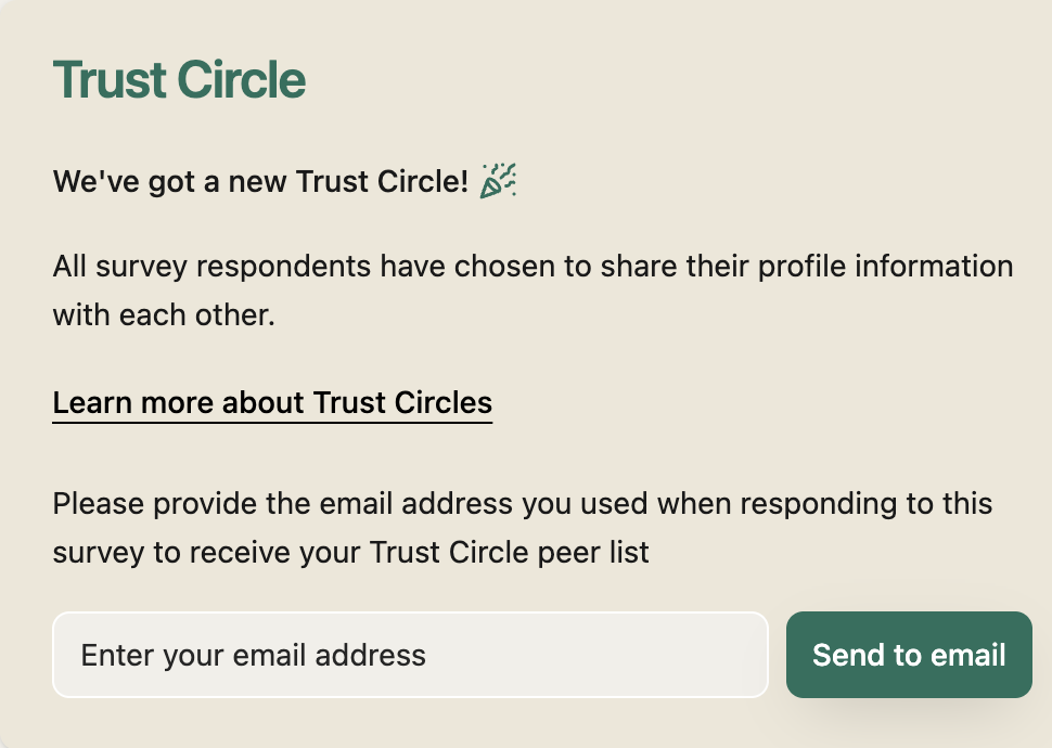 Trust Circle success modal